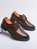 Derbies à bout arrondi semelle plate au style intemporel homme – Mail