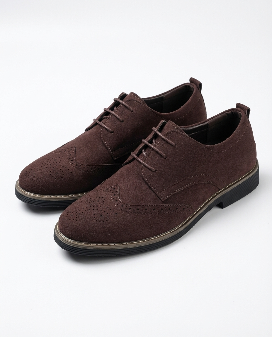Derbies perforées à lacets semelle contrastée allure sobre homme – Luynes