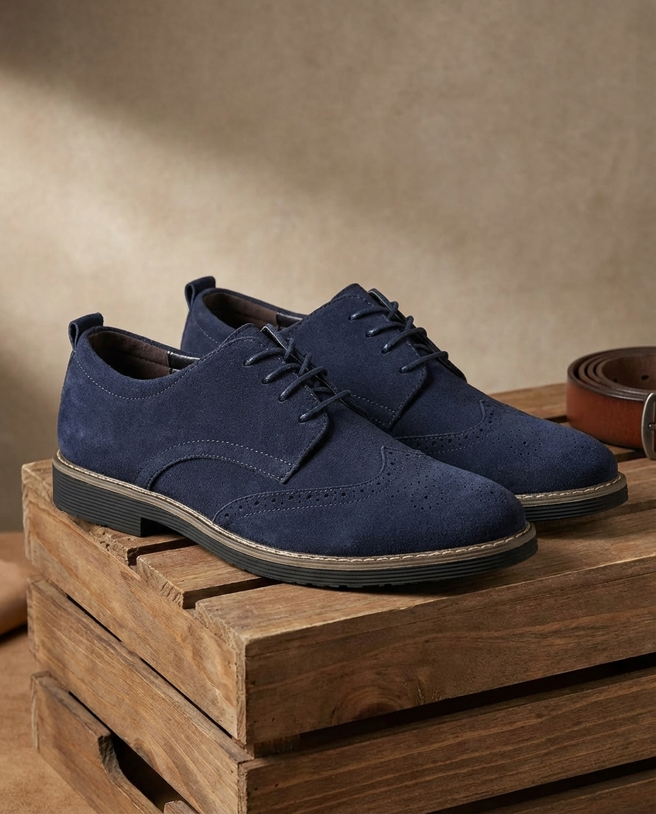 Derbies perforées à lacets semelle contrastée allure sobre homme – Luynes