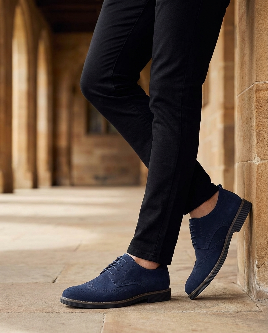 Derbies perforées à lacets semelle contrastée allure sobre homme – Luynes