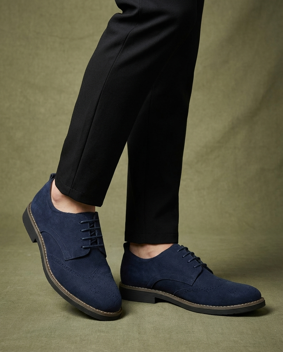 Derbies perforées à lacets semelle contrastée allure sobre homme – Luynes