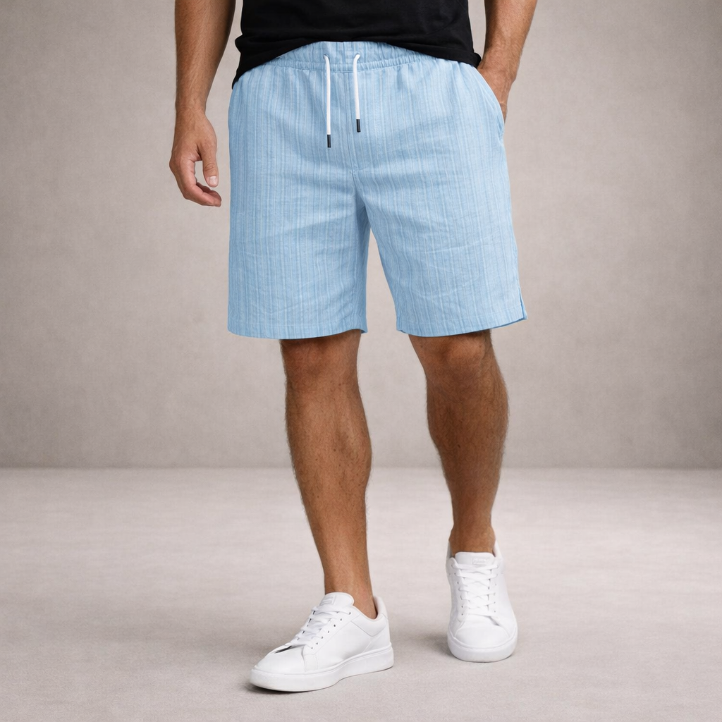 Short d'été en lin à cordon de serrage coupe décontractée homme – Cherbourg