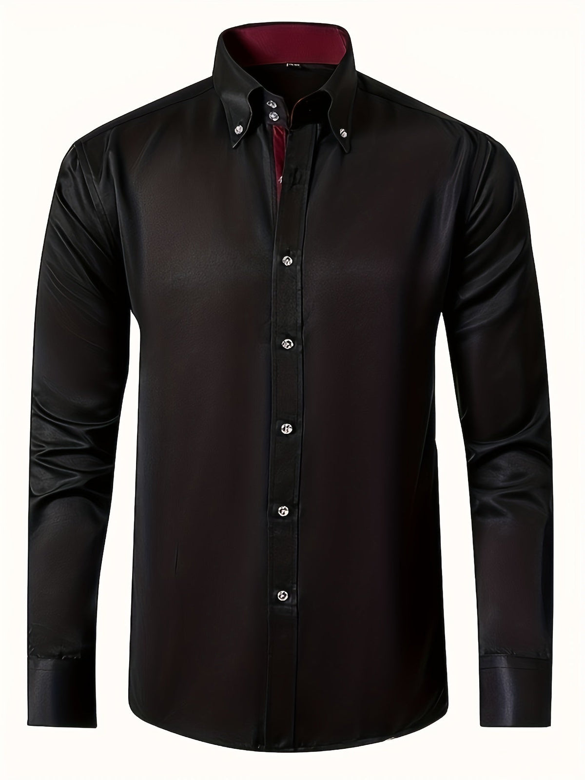 Chemise habillée unie à boutons décoratifs