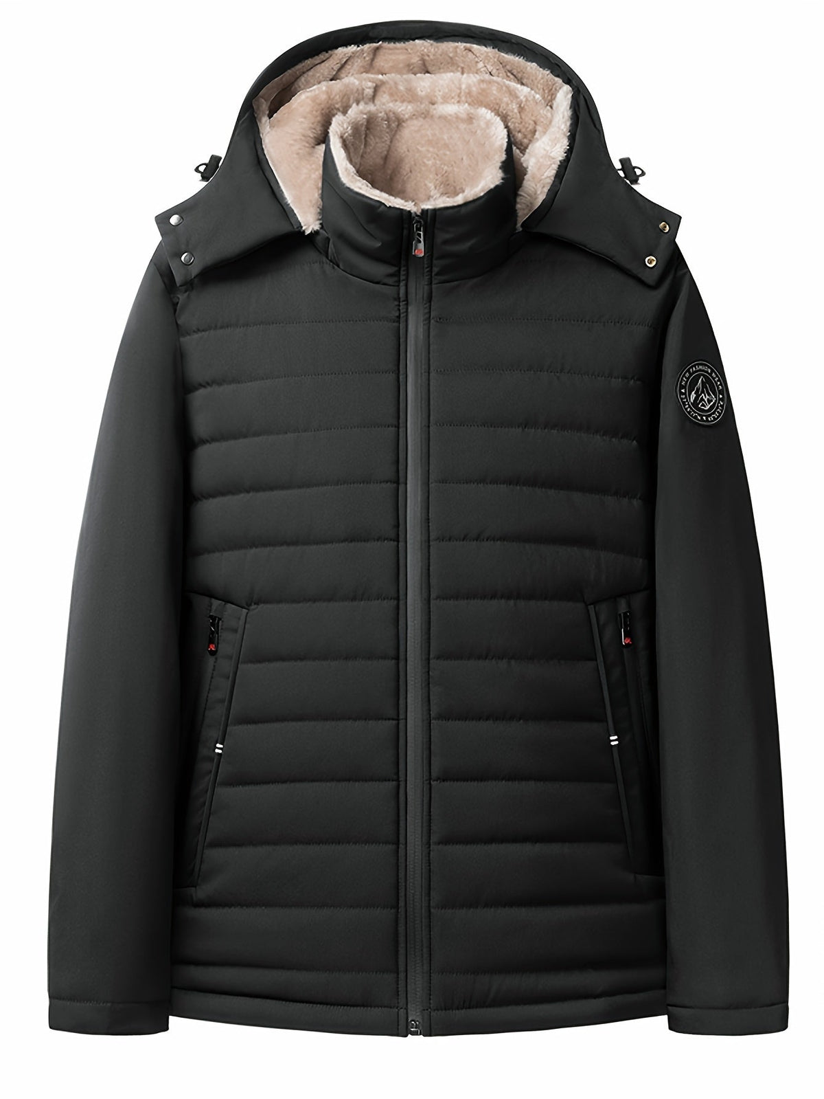 Doudoune matelassée à capuche amovible col fausse fourrure homme – Ciboure