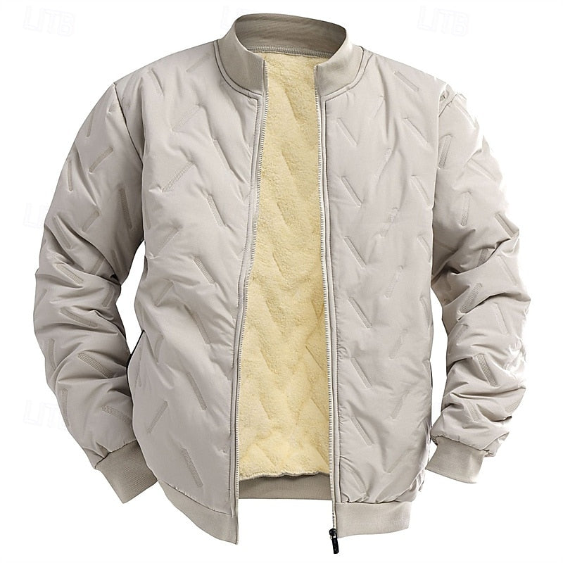 Doudoune courte style bomber matelassée col montant doublure polaire homme – Saint-Palais