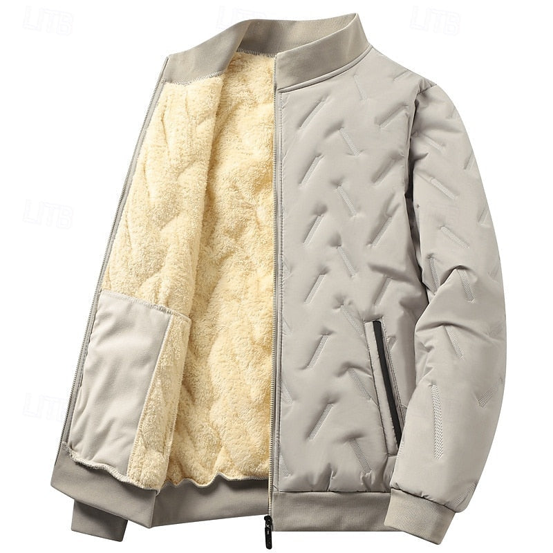 Doudoune courte style bomber matelassée col montant doublure polaire homme – Saint-Palais