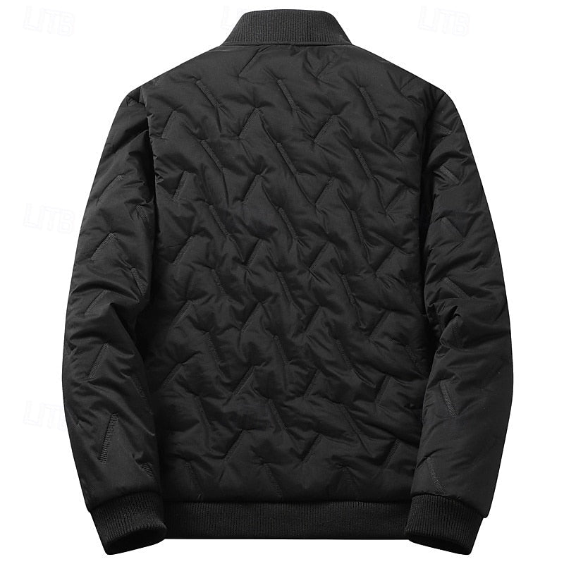 Doudoune courte style bomber matelassée col montant doublure polaire homme – Saint-Palais