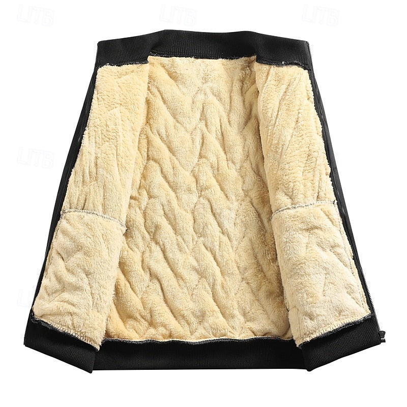 Doudoune courte style bomber matelassée col montant doublure polaire homme – Saint-Palais
