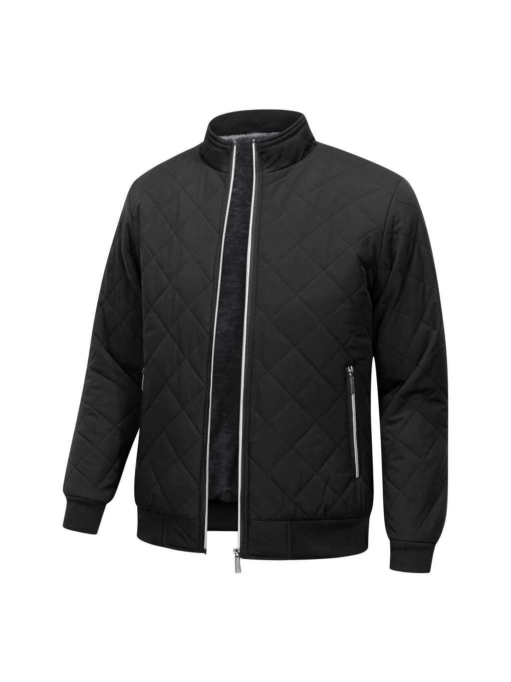 Doudoune courte matelassée style bomber doublure polaire poche zippée homme – Itxassou