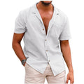 Chemise estivale aspect lin texturée