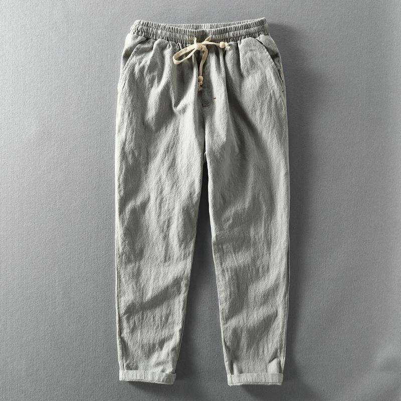 Pantalon en lin coupe décontractée au chic discret homme – Mandelieu