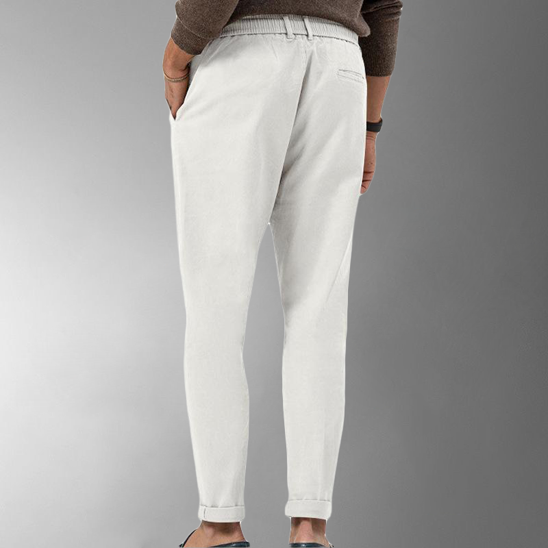 Pantalon d'été en lin coupe droite confort côtier sur mesure homme – Issigeac