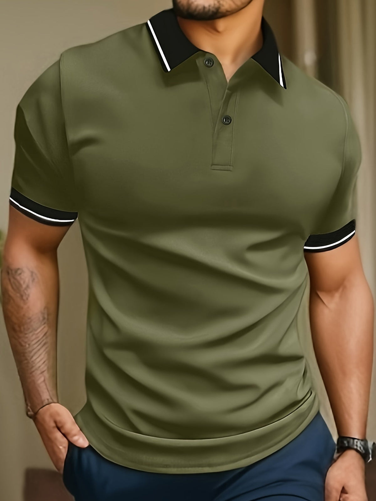 Chemise d'été en maille manches courtes