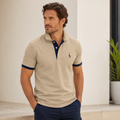 Polo en maille tricolore manches courtes au style intemporel homme – Tourtour