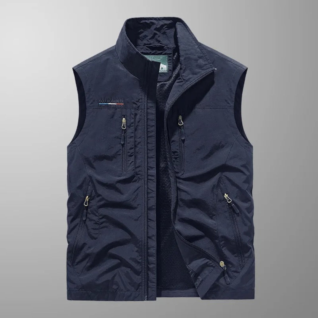 Gilet utilitaire sans manches poches zippées