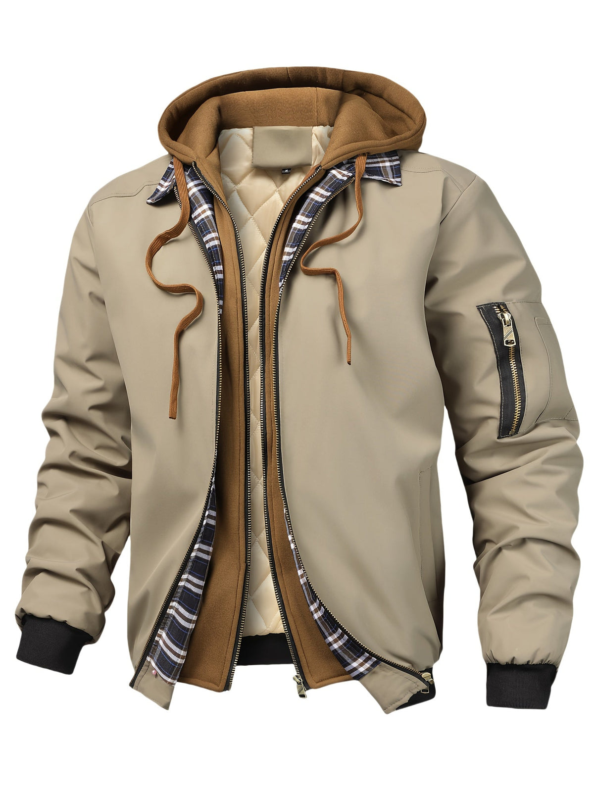 Veste zippée à capuche esprit workwear