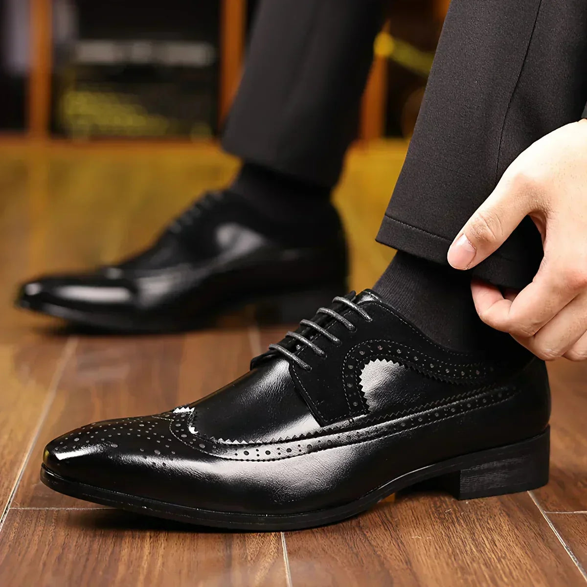 Chaussures fleuries à lacets effet cuir patiné
