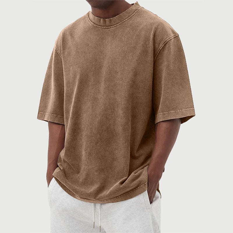 T-shirt oversize effet délavé vintage col rond homme – Douarnenez