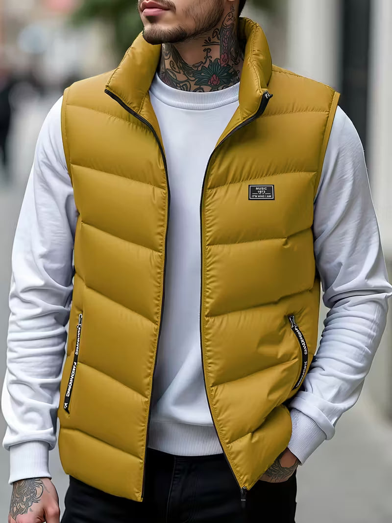 Gilet sans manches rembourré zippé