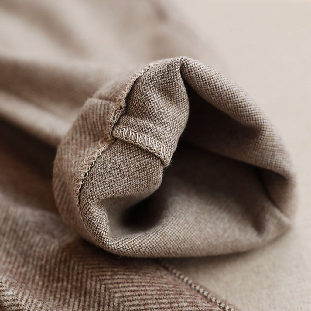 Pantalon élégant en laine coupe sur mesure à pinces homme – Pontivy