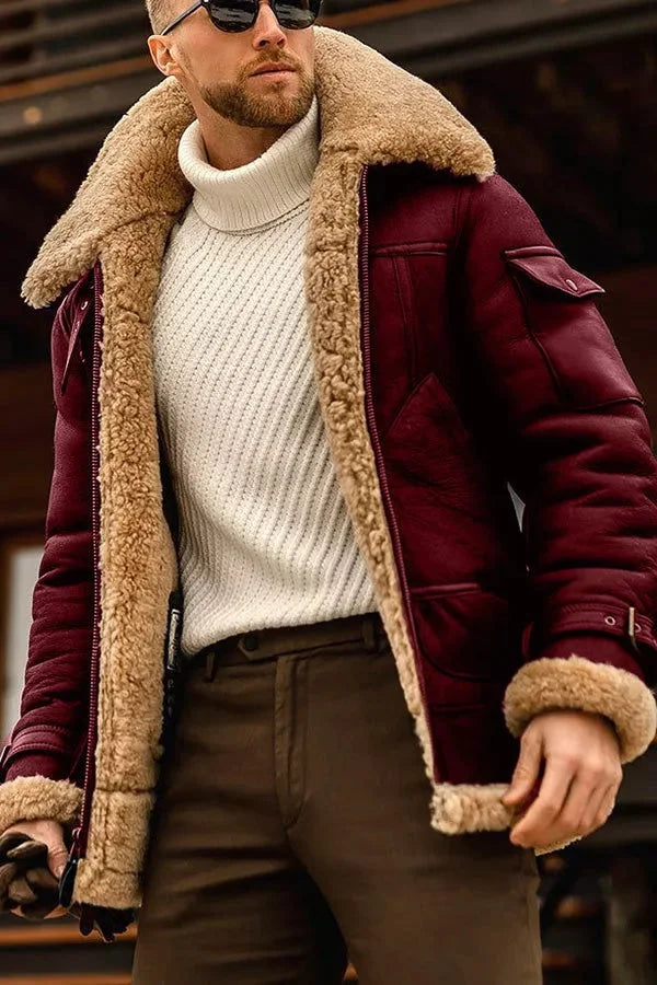 Blouson aviateur doublé chaud coupe décontractée homme – Nogent