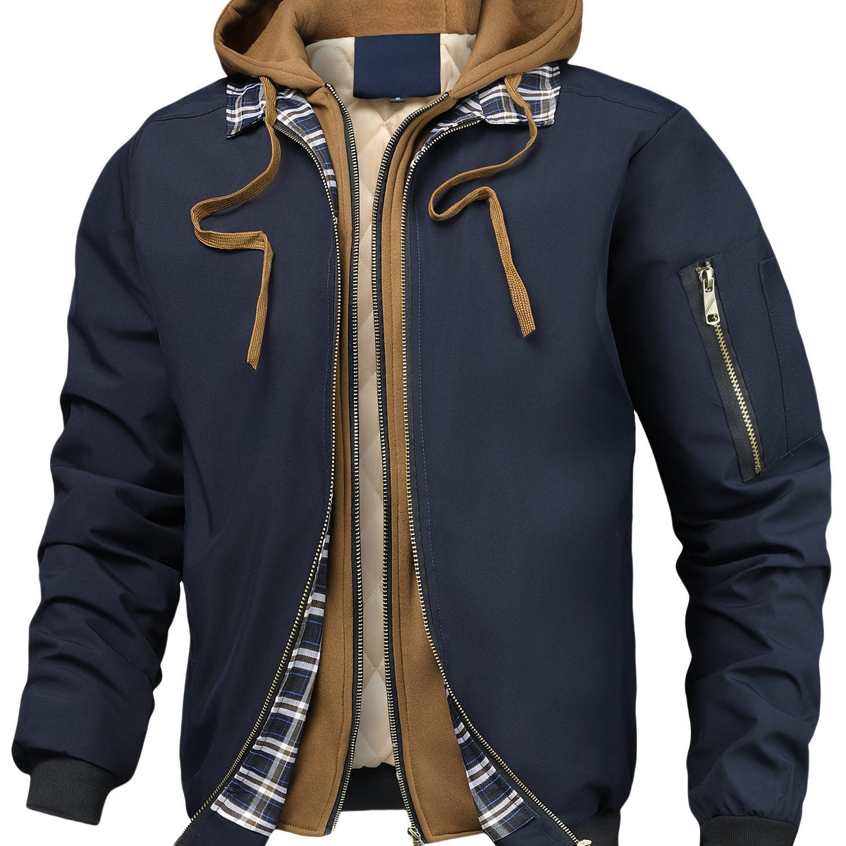 Veste zippée à capuche esprit workwear