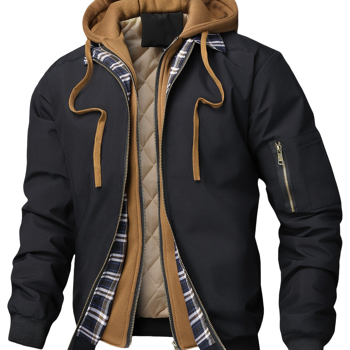 Veste zippée à capuche esprit workwear