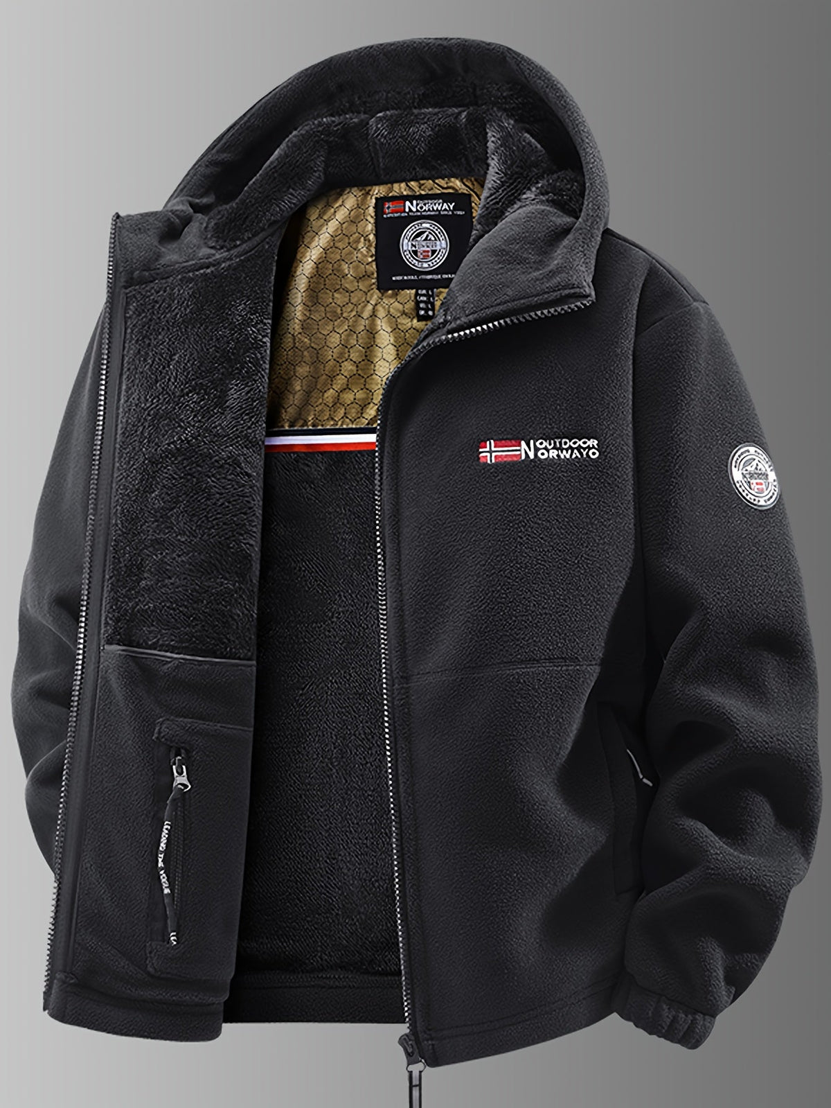 Veste en polaire thermique zippée col montant homme – Carantec