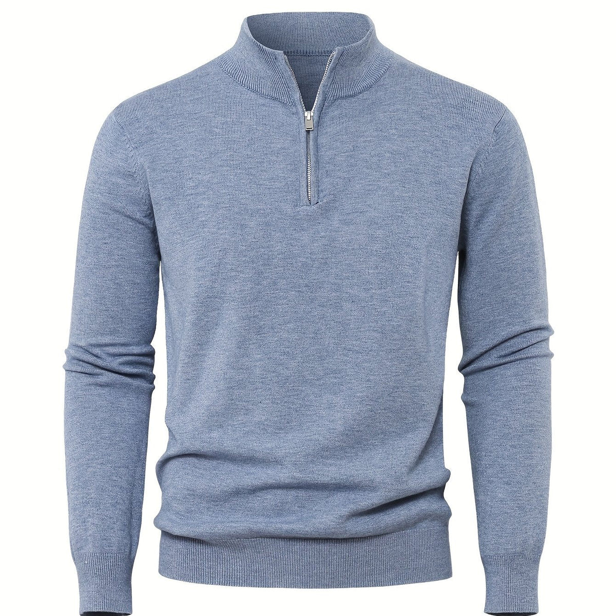 Pull col montant demi-zip en maille