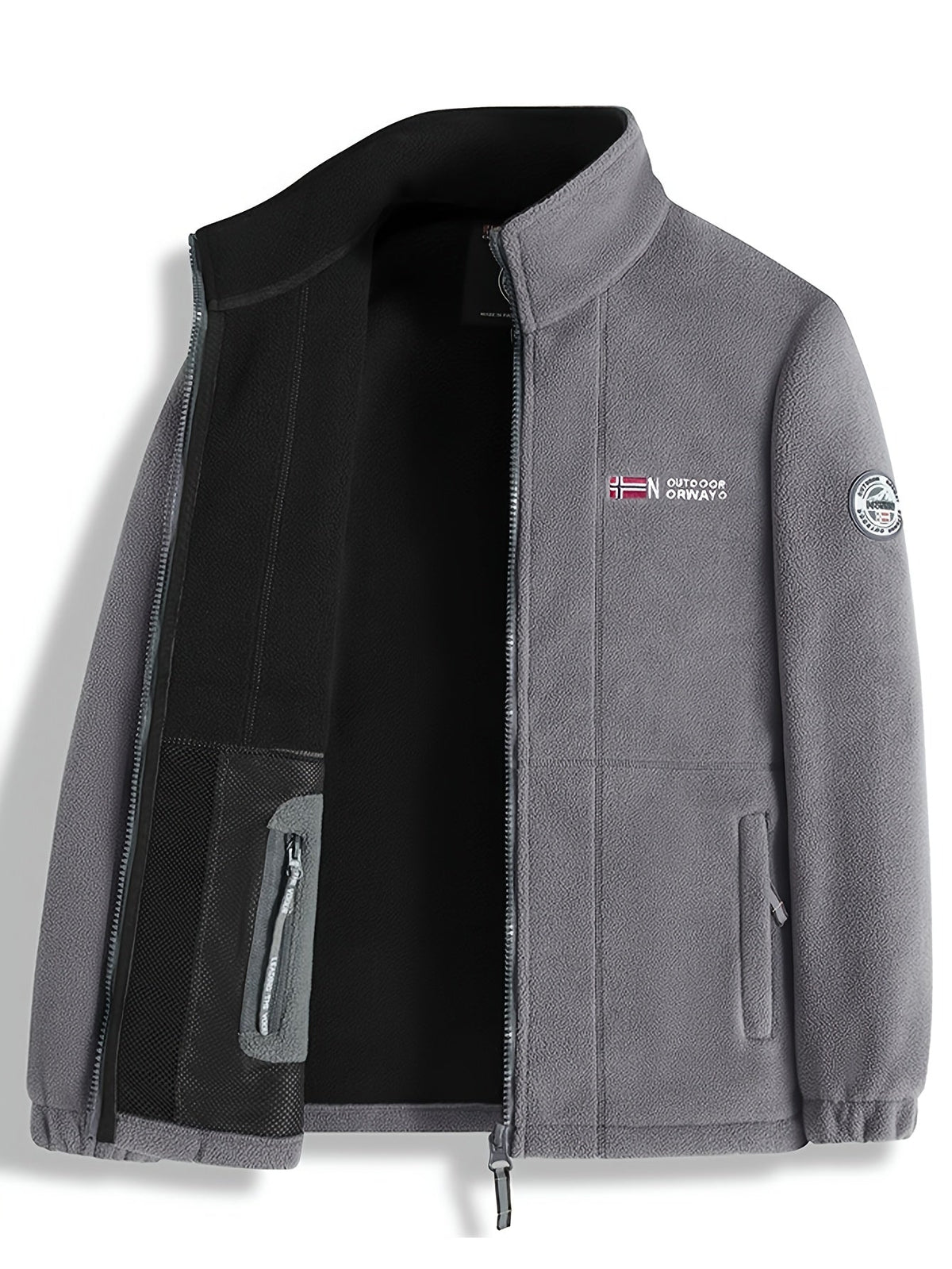 Veste polaire légère zippée pour le quotidien homme – Gris