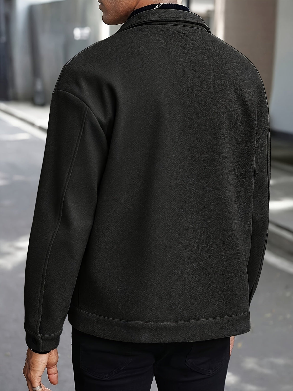 Veste unie à col à revers