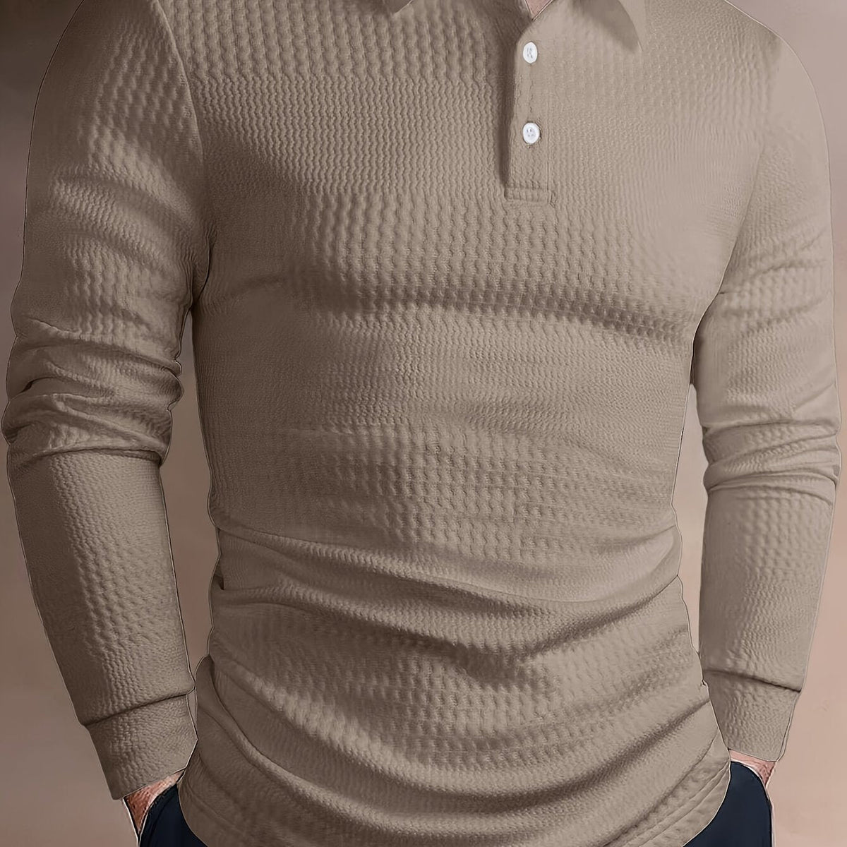 Cardigan boutonné col polo en maille côtelée
