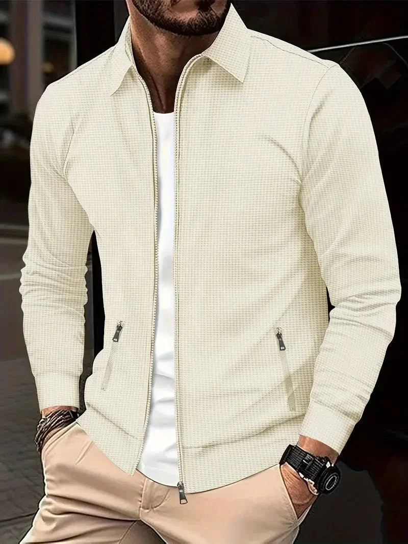 Cardigan zippé à col montant