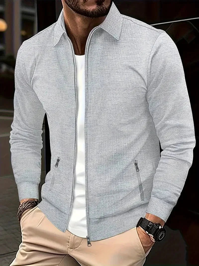 Cardigan zippé à col montant