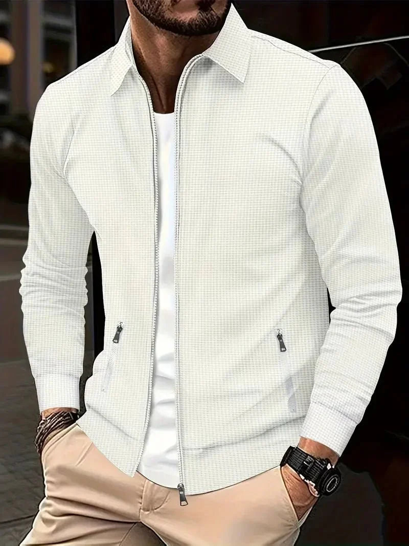 Cardigan zippé à col montant