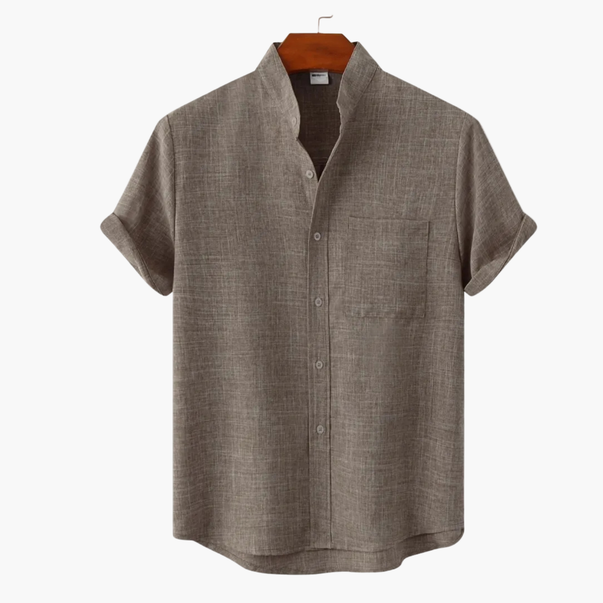 Ensemble chemise col mao manches courtes et short à revers homme – Deauville