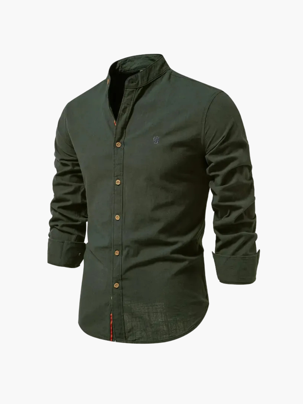 Ensemble chemise à col mandarin et pantalon assorti manches longues homme – Saint-Martin-de-Ré