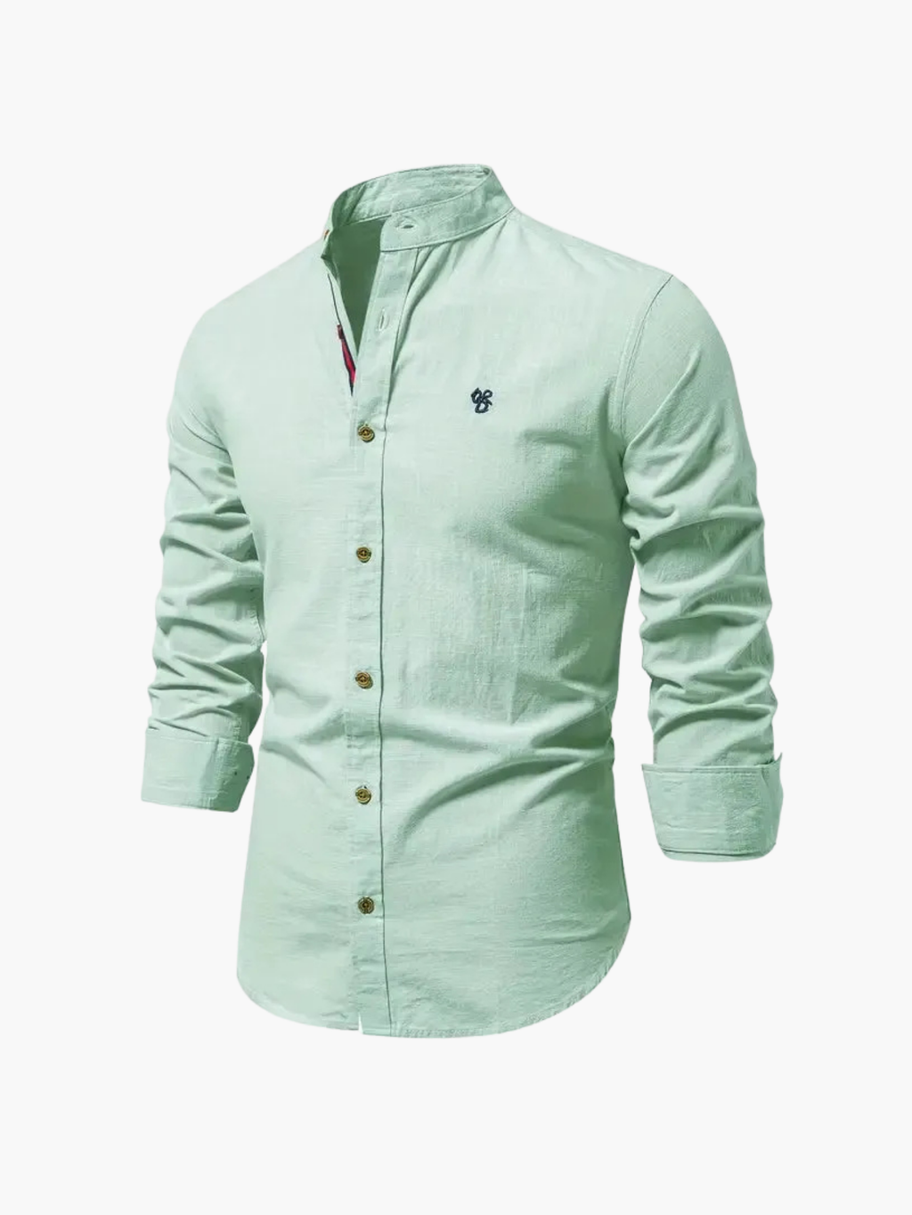 Ensemble chemise à col mandarin et pantalon assorti manches longues homme – Saint-Martin-de-Ré