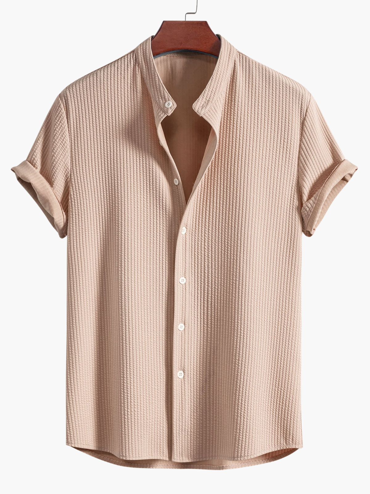Ensemble chemise col mao manches courtes retroussées et pantalon à cordon homme – Penmarc'h