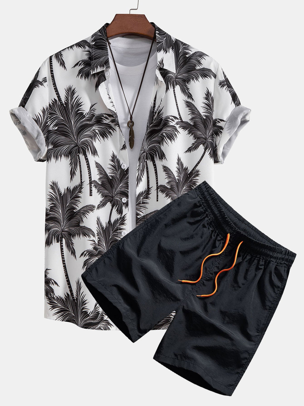 Ensemble imprimé chemise et short pour le quotidien homme – Esterel