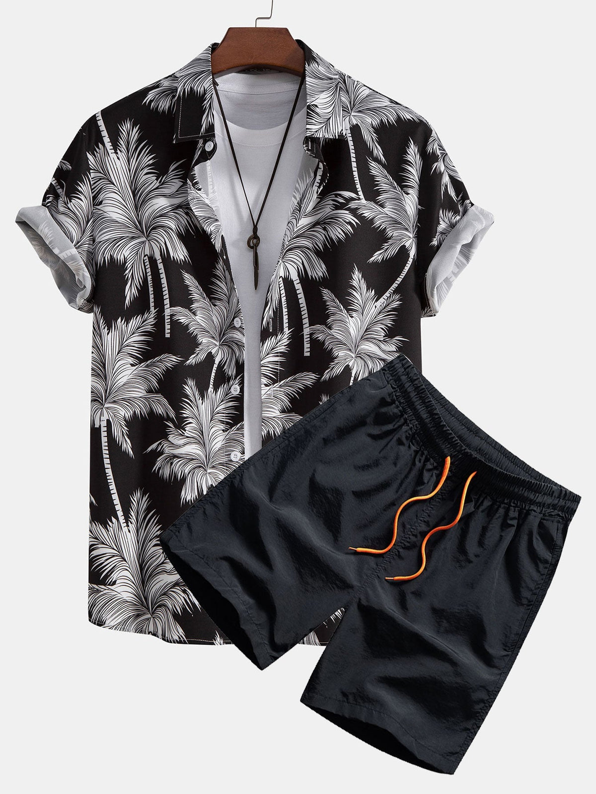 Ensemble imprimé chemise et short pour le quotidien homme – Esterel