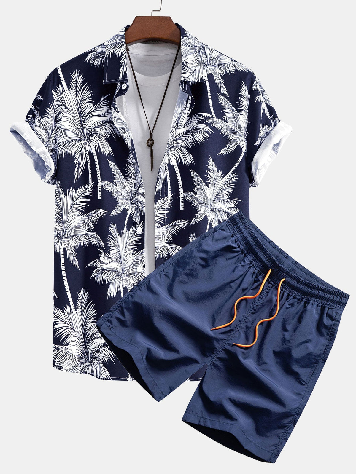 Ensemble imprimé chemise et short pour le quotidien homme – Esterel