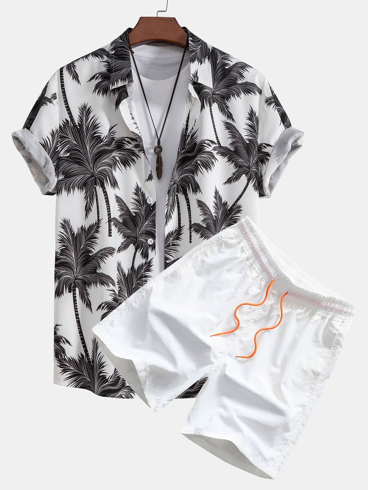 Ensemble imprimé chemise et short pour le quotidien homme – Esterel