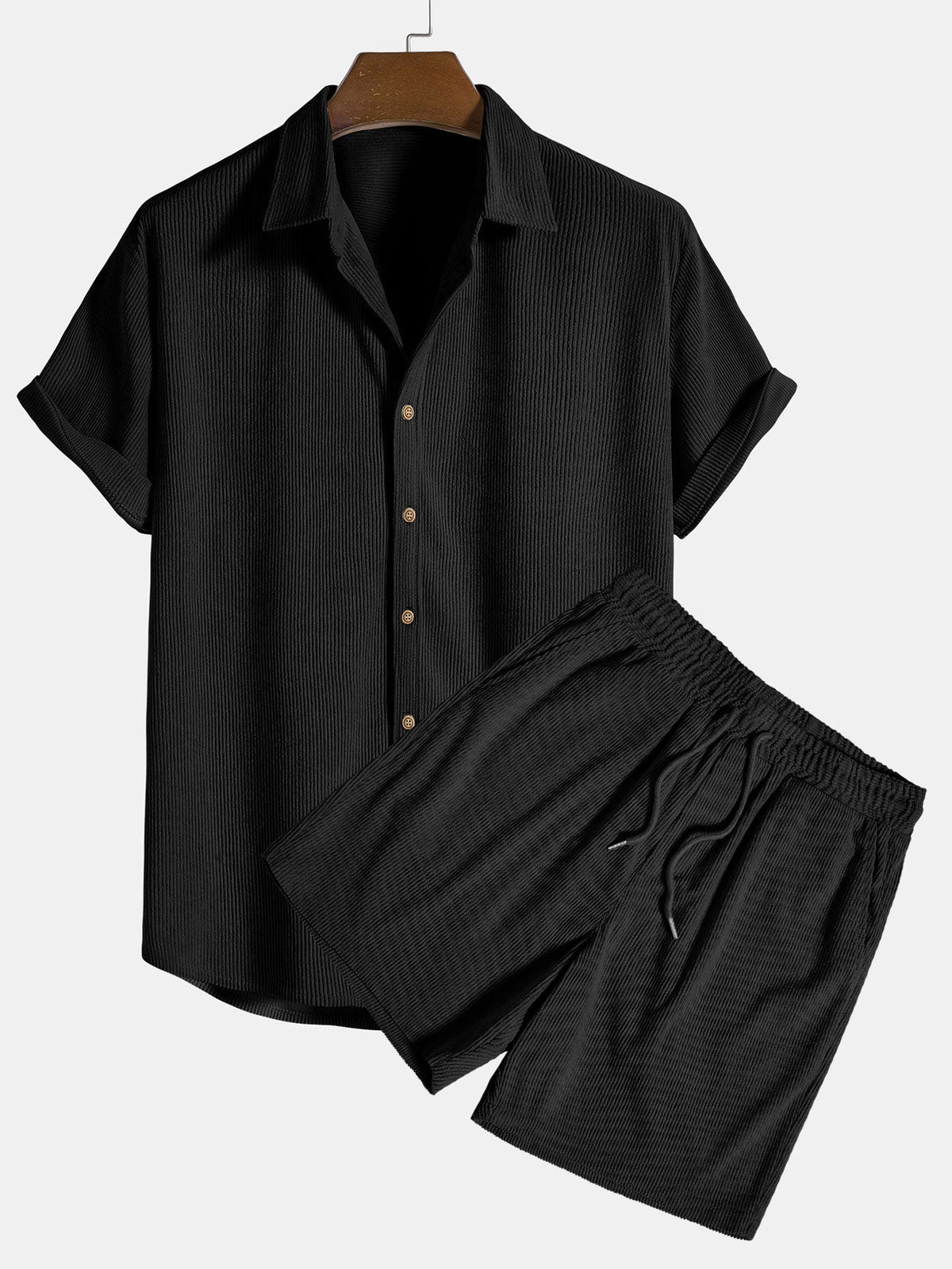 Ensemble chemise à manches courtes et short au style intemporel homme – Cambronne