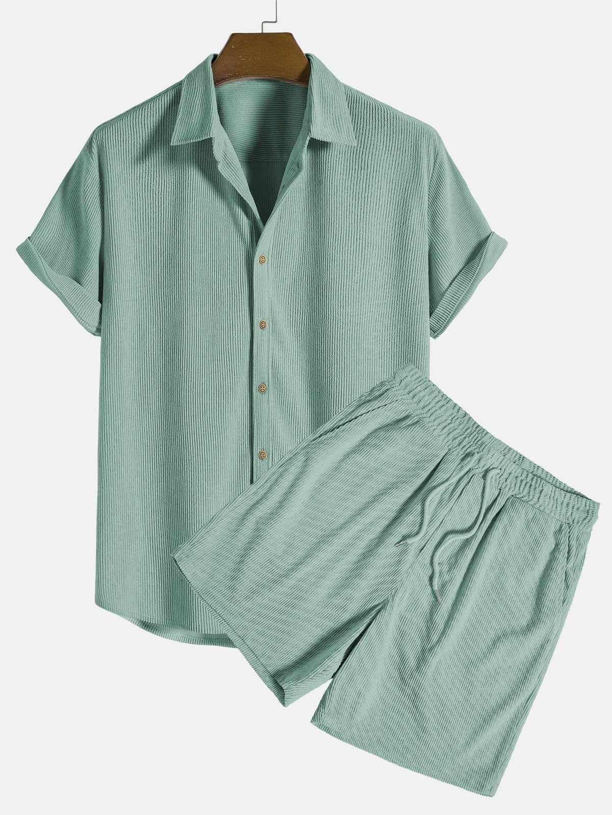 Ensemble chemise à manches courtes et short au style intemporel homme – Cambronne