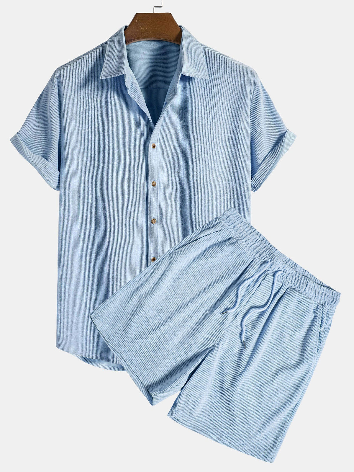 Ensemble chemise à manches courtes et short au style intemporel homme – Cambronne