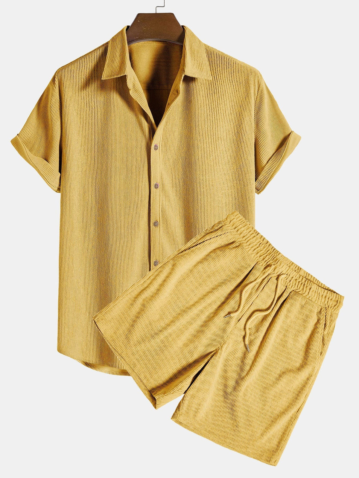 Ensemble chemise à manches courtes et short au style intemporel homme – Cambronne
