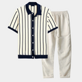Ensemble rayé boutonné pour le quotidien au chic discret homme – Allauch