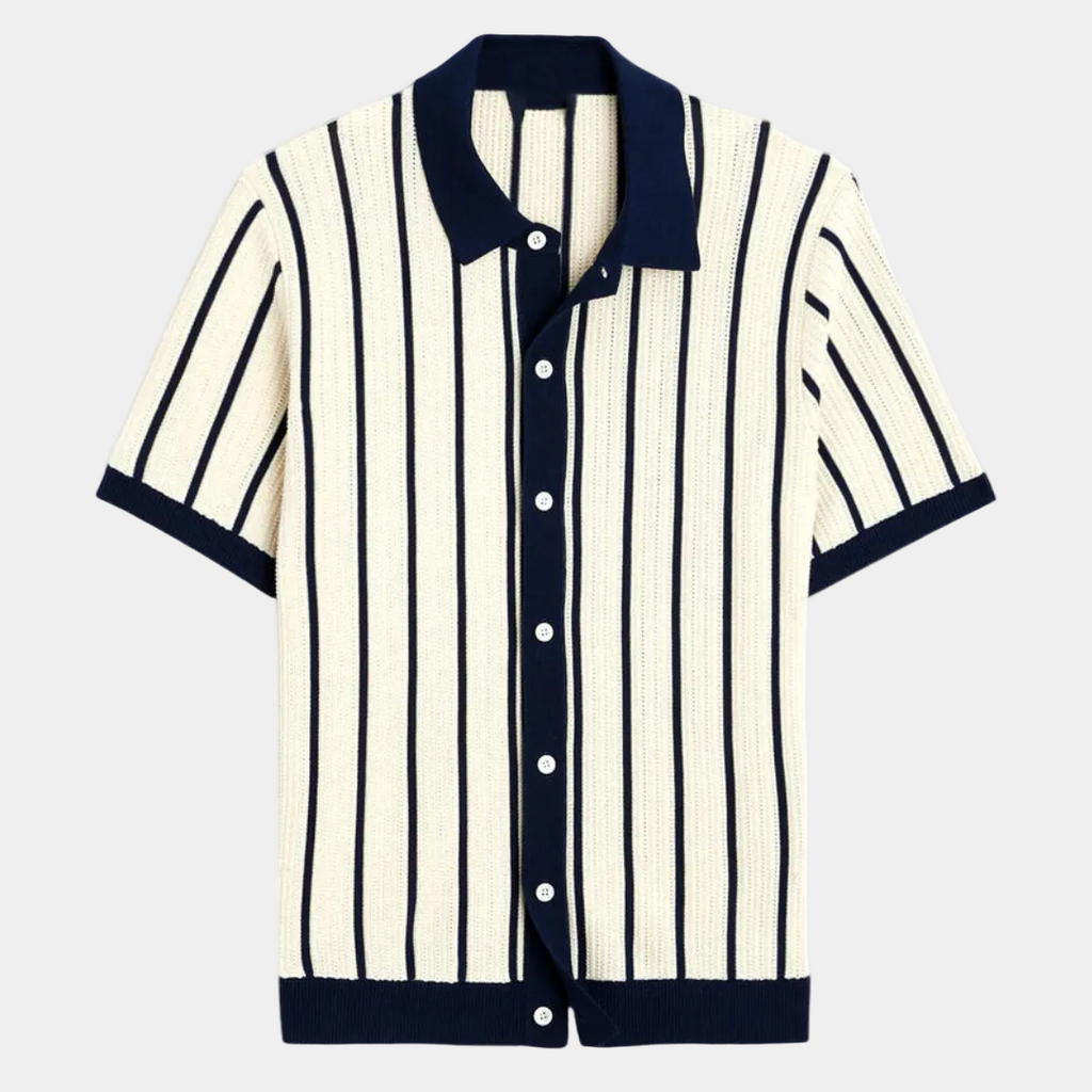 Ensemble rayé boutonné pour le quotidien au chic discret homme – Allauch