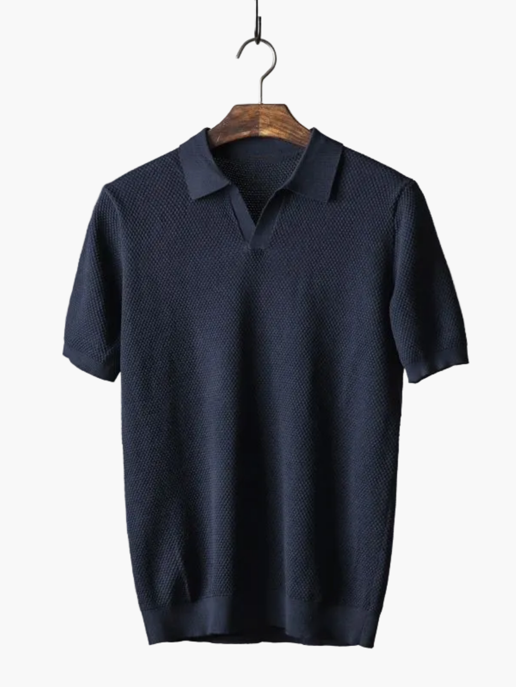 Ensemble polo à col classique et pantalon assorti motif texturé homme – Rivedoux